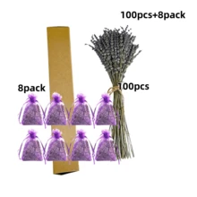 50-200 件天然干薰衣草束，100% 纯薰衣草装饰，适用于家居装饰