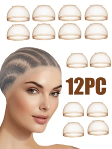 2pcs/Pack Invisible High Definition Wig Cap, Suitable For Lace Front Wigs - Sheer Mesh Wig Cap, For Women - Wig Accessory To Create A Natural Look - Clear - View 12