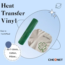 CHEONET - Rollo de vinilo de 12" x 7 pies, vinilo de transferencia térmica para camisetas, tela, almohadas, vinilo para planchar en todas las máquinas cortadoras, vinilo permanente, fácil de cortar y aplicar, parches de bordado y plancha para chaquetas, parches para coser en ropa, mochilas, jeans, camisetas