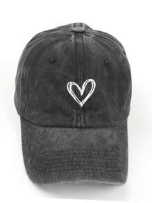 1 Stück Unisex Baseballkappe mit einfarbigem Lässig Stickerei Muster, vielseitiger Polyester Snapback Hut für Outdoor-Aktivitäten und den täglichen Gebrauch
