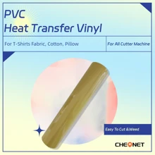 CHEONET - Rollo de vinilo de 12" x 7 pies, vinilo de transferencia térmica para camisetas, tela, almohadas, vinilo para planchar en todas las máquinas cortadoras, vinilo permanente, fácil de cortar y aplicar, parches de bordado y plancha para chaquetas, parches para coser en ropa, mochilas, jeans, camisetas