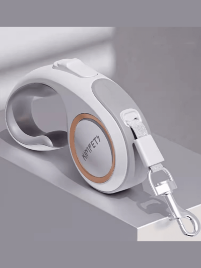 Coleira elástica para animais de estimação de 1 peça, 3m/5m - Material ABS durável, coleira retrátil automática para cães e gatos, com alça confortável, adequada para caminhadas ao ar livre, acessório para animais de estimação, alça ergonômica, coleira retrátil automática, coleira pequena e portátil para animais de estimação para sair