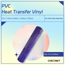 CHEONET - Rollo de vinilo de 12" x 7 pies, vinilo de transferencia térmica para camisetas, tela, almohadas, vinilo para planchar en todas las máquinas cortadoras, vinilo permanente, fácil de cortar y aplicar, parches de bordado y plancha para chaquetas, parches para coser en ropa, mochilas, jeans, camisetas