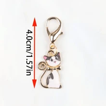 10 件珐琅可爱猫咪吊饰钥匙扣，彩色小猫，闪光，经典主题，龙虾扣，非常适合可爱的钱包/包包配件，耐用的金色钥匙扣，手提包，汽车装饰，送给猫爱好者的完美礼物，时尚配饰，彩色装饰，适合日常使用和派对，也是很棒的返校礼物，汽车配件，哥特 Y2k