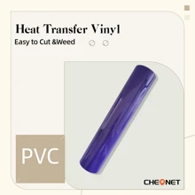CHEONET - Rollo de vinilo de 12" x 7 pies, vinilo de transferencia térmica para camisetas, tela, almohadas, vinilo para planchar en todas las máquinas cortadoras, vinilo permanente, fácil de cortar y aplicar, parches de bordado y plancha para chaquetas, parches para coser en ropa, mochilas, jeans, camisetas