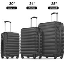 Suitcase Sets Of 3 With 6 Pc Packing Cubes Travel Luggage Set With Spinner Wheels,20 24 28 Inch Carry On And Checked Luggage,Suitable For Holiday,Go To School,Study Abroad,Travel,Trip,Family Relocation,Camping,Photography Expeditions - Multicolor - View 9