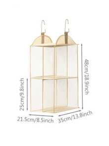 1 Piece Foldable, Detachable 2/3/4 Compartment Bag Hanging Handbag Storage Container Transparent Wallet Bag Storage Rack Wardrobe Closet Saves Space Living Room Bedroom Storage System, Suitable For Storing Various Items Such As Clothes, Bags, Dolls, Shoes, Etc. Clothing Organizer Decoration Holiday Decoration Room Decoration Home Decoration Bedroom Decoration Bedroom, Organizer, Home Storage - Multicolor - View 13