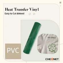 CHEONET - Rollo de vinilo de 12" x 7 pies, vinilo de transferencia térmica para camisetas, tela, almohadas, vinilo para planchar en todas las máquinas cortadoras, vinilo permanente, fácil de cortar y aplicar, parches de bordado y plancha para chaquetas, parches para coser en ropa, mochilas, jeans, camisetas