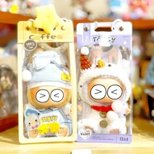 Estuche y bolsa protectora de color macaron de Labubuu (La muñeca no está incluida), bolsa de almacenamiento transparente a prueba de polvo y agua, esencial del verano, estuche de exhibición colgante claro para muñecas Labulabu de 17 cm/15 cm de pie/sentada, organizador compacto de alta claridad para regalo de mujeres (organizador para viajes/decoración del hogar)