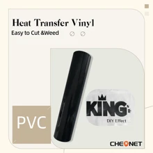 CHEONET - Rollo de vinilo de 12" x 7 pies, vinilo de transferencia térmica para camisetas, tela, almohadas, vinilo para planchar en todas las máquinas cortadoras, vinilo permanente, fácil de cortar y aplicar, parches de bordado y plancha para chaquetas, parches para coser en ropa, mochilas, jeans, camisetas