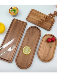 1pc Lovesick Wood Tray, Kitchen Storage Tray, Wooden Tray, Rectangular Tray, Long Oval Tray, Tableware Wooden Tray, Cake Tray, Snack Tray, Fruit Tray, Kitchen And Bath Tray, Birthday Display Rack, Wedding Candy Tray, Cupcake Tray, For Birthday, Thanksgiving, Easter, Valentine's Day, Recent Best Sellers, Table Decoration, For Tableware, Desserts, Cakes, Bread, Snacks, Jewelry, Perfume, Cosmetics, Daily Necessities