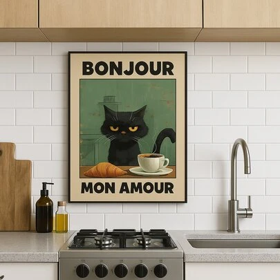 Quadro - Plaquinha Decorativa - atenção não deixo o gato sair