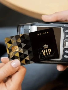 4 件黑金格子 VIP 信用卡贴纸，适用于 EBT、交通卡、信用卡/借记卡/银行卡保护，无气泡，高品质，适用于小型芯片卡、返校、学校用品 - 彩色 - 查看 6