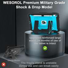 For Pad (A16) 11th/10th Generation 2025/2022 Kids Friendly Pad Case 10th Generation With Shoulder Strap/Pencil Holder,Heavy Duty Shockproof Cover For Pad (A16) 11th/10th Generation 2025/2022/PAD AIR4 10.9( 2020) PAD AIR5 10.9( 2022) Pad Air 11 M2 / M3 (2024/2025) - 黑色 - 查看 6