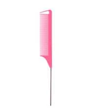 6pcsRandom Color Combination, 2025 New Rat Tail Comb | Carbon Fiber Heat-Resistant Design With Stainless Steel Pin Tail, Ideal For Teasing And Sectioning Hair