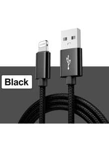 Nylon Braided Lightning Cables For Compatible With Iphone 14/13/12/Pro Max/X/XR/XS/8/7/6s/6/IPad, Male To Male USB Charging Data Sync Cord With Matte Finish, 5-10W Power Output, Round Shape - 3.3ft/6.6ft/10ft Options MFi Certified