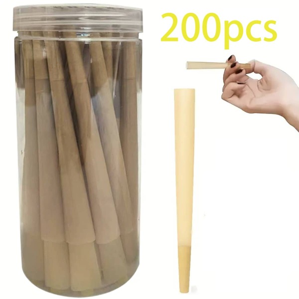 200pcs, Rolling Papers, King Size Pre Rolled Cone Cigarettes, 110mm Rolling Paper, Rolling Papers, Brown Trumpet Tube Roll Paper, Rolling Papers Cones, Western Stuff