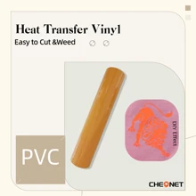 CHEONET - Rollo de vinilo de 12" x 7 pies, vinilo de transferencia térmica para camisetas, tela, almohadas, vinilo para planchar en todas las máquinas cortadoras, vinilo permanente, fácil de cortar y aplicar, parches de bordado y plancha para chaquetas, parches para coser en ropa, mochilas, jeans, camisetas