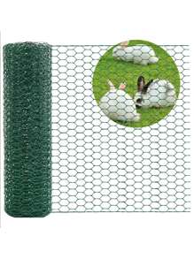 2 Rolls Green Hexagon Woven Wire Mesh, Vegetable Garden Flower Pot Green Plant Animals Isolation Fence, Lightweight Woven Hexagonal Iron Wire Fence, Indoor Outdoor Portable Mobile Isolation Net, Flower Wall Decor Photo Decor Plant Climbing Net