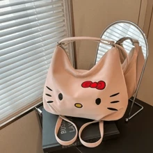 Sanrio 1 pièce Sac fourre-tout Sanrio hello kitty, sac à épaule pour femmes, sac de courses, sac de transport, sac décontracté de haute qualité pour les courses, les voyages, les sorties printanières, les cadeaux