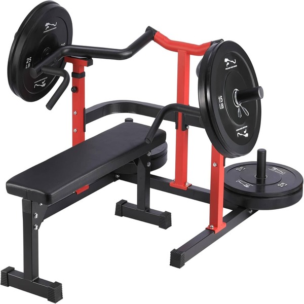 CuisinSmart Chest Press Machine,Weight Bench Press Machine With Independent Converging Arms,Adjustable Flat Incline Bench Press For Workout Home Gym