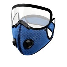 Máscara con gafas anti-vaho de carbón activo para ciclismo, máscara de bicicleta a prueba de polvo y viento con válvula de aire; nueva máscara de bicicleta con filtro, máscara a prueba de polvo con filtro de carbón activo reemplazable, máscara reutilizable para hombres y mujeres