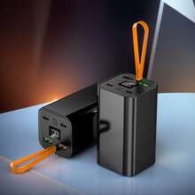 20000mAh 紧凑型移动电源，2 个 USB-A 输出充电端口和 2 个 TYPE-C 输入端口，可为智能手机、平板电脑、智能手表快速充电 - 适用于毕业礼物、单身派对礼物、伴娘礼物、父亲节礼物、新娘送礼会礼物、婚礼宾客礼物、生日派对装饰和婚礼用品、返校 - 黑色 - 查看 9