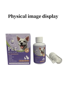 1pc Oral Cleaning Spray, Cleaning Tartar, Tooth Stains, Oral Odor, Fresh Breath, Universal For Cats And Dogs