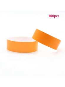 100/500pcs Paper Wristbands, Waterproof Neon Wristbands, Adjustable Wristbands, Concert, Party, Amusement Park, Festival, Christmas And Halloween Ticket Wristbands - Multicolor - View 9