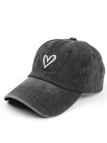 1 Stück Unisex Baseballkappe mit einfarbigem Lässig Stickerei Muster, vielseitiger Polyester Snapback Hut für Outdoor-Aktivitäten und den täglichen Gebrauch
