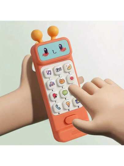 قطعة واحدة هاتف محمول تفاعلي للأطفال - لعبة صوتية تعليمية للتعلم المبكر والمرح - هدية مثالية للعطلات والأعياد (البطاريات غير مشمولة)