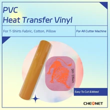 CHEONET - Rollo de vinilo de 12" x 7 pies, vinilo de transferencia térmica para camisetas, tela, almohadas, vinilo para planchar en todas las máquinas cortadoras, vinilo permanente, fácil de cortar y aplicar, parches de bordado y plancha para chaquetas, parches para coser en ropa, mochilas, jeans, camisetas