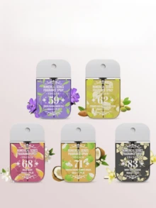 1 Bottle 50ml Brazilian Digital Fragrance Mist, Up To 5 Scents Available, Suitable For Indoor And Outdoor Air Freshening. This Multi-Layered High-Mood Mist Has A Long-Lasting Natural Fresh Charm, Releasing An Elegant Blend Of Rio De Janeiro Vanilla, Coconut, Floral, Citrus, Woody, And Marine Scents, Suitable For Dates, Parties, Gatherings, Holidays, Homes, Hotels, And Offices. An Ideal Gift For Family, Relatives, And Friends. - Multi-fragrance - View 1