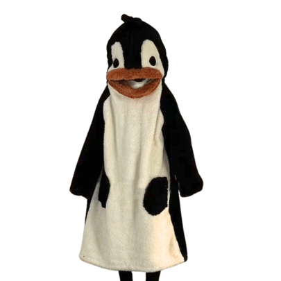 Felpa con cappuccio Kobo da 100 cm, super morbida, calda e confortevole, realizzata in pile di corallo, in stile cartoni animati carino, con cappuccio