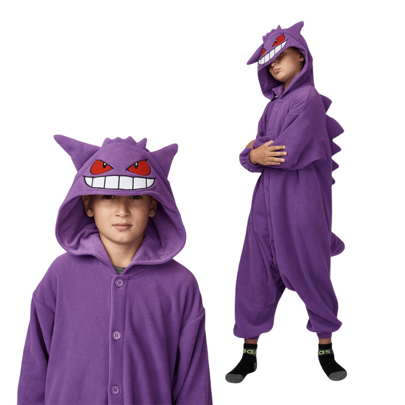 nerd hunters Kigurumi Dziecięce Duch Z Kapturem I Zamkiem Strój Dla Chłopca I Dziewczynki, Prezent