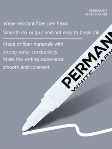 12/5/1 Pack White Fine Tip Waterproof Painting Graffiti Marker Pen Permanent Gel Pen For Fabric Wood Marker Pen Back To School