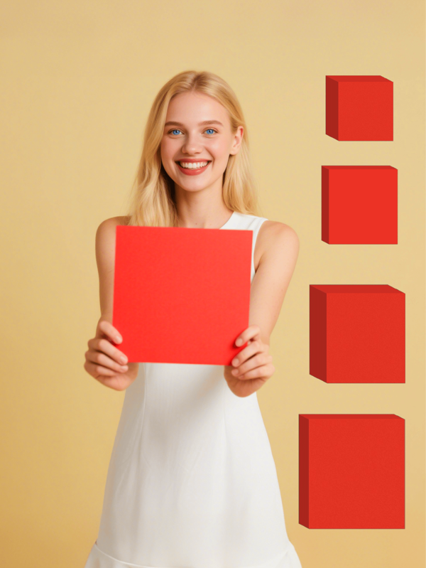 100 Sheets 4 Sizes Red Cardstock Papers, 80gsm Thick Heavyweight Colored Construction Papers, Can Be Used For Folk Paper-Cutting, Holiday Cards Making, Double Sided Printing Craft Papers For Origami, Scrapbook Craft, DIY Art, Card Making School Supplies, Back To School