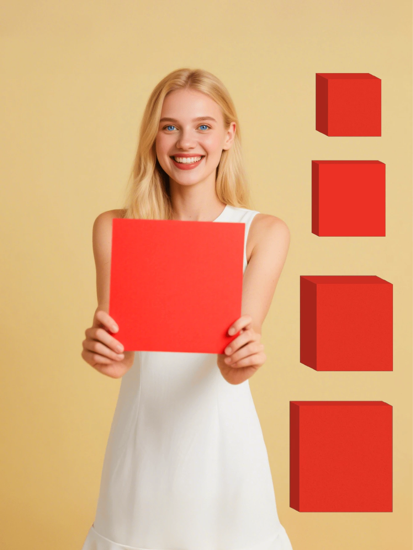 100 Sheets 4 Sizes Red Cardstock Papers, 80gsm Thick Heavyweight Colored Construction Papers, Can Be Used For Folk Paper-Cutting, Holiday Cards Making, Double Sided Printing Craft Papers For Origami, Scrapbook Craft, DIY Art, Card Making School Supplies, Back To School