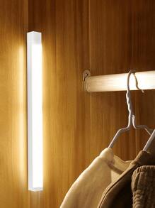 Lampe LED à détecteur de mouvement rechargeable, lampe d'armoire montée au mur avec adhésif magnétique et bouton-poussoir, lampe de couleur unie en plastique sur pied alimentée par USB pour les couloirs, la cuisine, les escaliers, à thème spatial, éclairage réglable