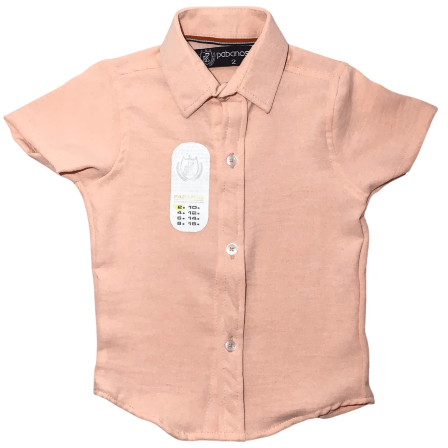 Conjunto niño camisa y short - Rosa coral - Ver 1