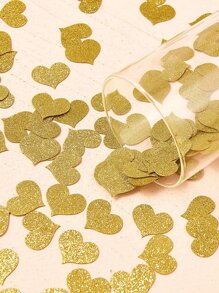 100pcs Gold Heart Paper Confetti For Wedding Party