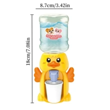 1 件装儿童迷你饮水机卡通猪狗儿童饮水机饮水喷泉玩具 - 粉色 + 黄色水机角色扮演厨房用品适合女孩男孩桌面饮水机儿童礼物