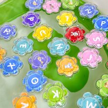 1 套漂浮浴益智玩具，字母数字动物水上玩具套装，适合青少年，防水益智玩具，亲子互动套装 - 彩色 - 查看 4