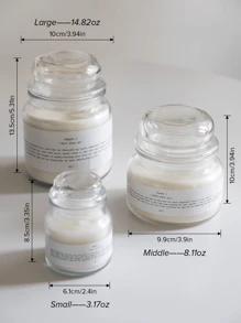 1 vela artesanal perfumada 100% cera de soja, vela limpa para potes pequenos/médios/grandes, velas de longa duração: até 25/60/100 horas, presentes perfeitos, vela decorativa para ambientes, presentes para o Dia das Mães, decoração de quarto
