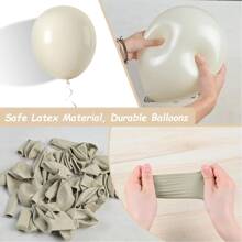 70 pezzi Palloncini bianchi opachi da 10 pollici, palloncini in lattice color crema avorio da 5 pollici, palloncini da festa in elio beige sabbia bianco per decorazioni di matrimonio e anniversario, decorazione a tema festa con palloncini