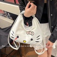 Sanrio 1 pièce Sac fourre-tout Sanrio hello kitty, sac à épaule pour femmes, sac de courses, sac de transport, sac décontracté de haute qualité pour les courses, les voyages, les sorties printanières, les cadeaux