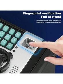 圣诞装饰指纹ATM银行盒：带语音提示和自动缩回功能，可靠耐用——自用或作为圣诞礼物都非常完美。 - 黑色 - 查看 8