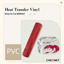 CHEONET - Rollo de vinilo de 12" x 7 pies, vinilo de transferencia térmica para camisetas, tela, almohadas, vinilo para planchar en todas las máquinas cortadoras, vinilo permanente, fácil de cortar y aplicar, parches de bordado y plancha para chaquetas, parches para coser en ropa, mochilas, jeans, camisetas