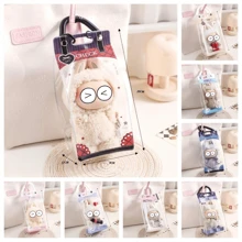 Estuche y bolsa protectora de color macaron de Labubuu (La muñeca no está incluida), bolsa de almacenamiento transparente a prueba de polvo y agua, esencial del verano, estuche de exhibición colgante claro para muñecas Labulabu de 17 cm/15 cm de pie/sentada, organizador compacto de alta claridad para regalo de mujeres (organizador para viajes/decoración del hogar)