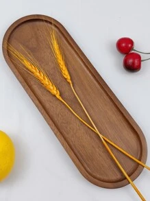 1pc Lovesick Wood Tray, Kitchen Storage Tray, Wooden Tray, Rectangular Tray, Long Oval Tray, Tableware Wooden Tray, Cake Tray, Snack Tray, Fruit Tray, Kitchen And Bath Tray, Birthday Display Rack, Wedding Candy Tray, Cupcake Tray, For Birthday, Thanksgiving, Easter, Valentine's Day, Recent Best Sellers, Table Decoration, For Tableware, Desserts, Cakes, Bread, Snacks, Jewelry, Perfume, Cosmetics, Daily Necessities